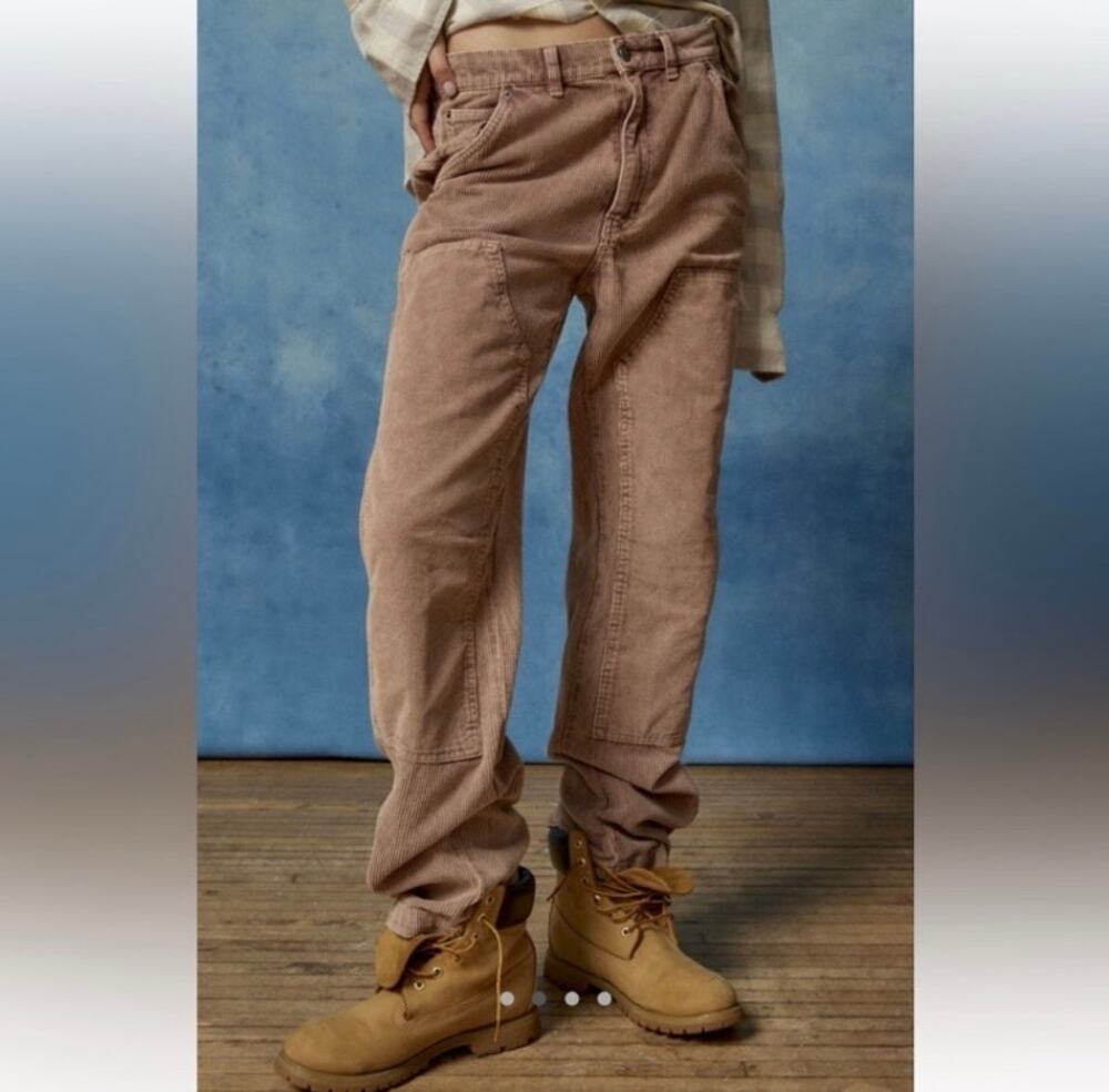 BDG Urban Outfitters Wmns Sz 0 Double Knee Carpenter Corduroy Straight-Leg Pants